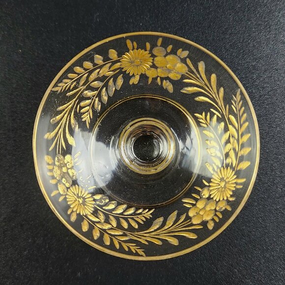 Antique - Moser Compote Dishes - 2.5" Diameter - Gold Encrusted Edges - Picture 6 of 7